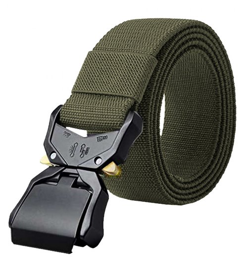 D555 Dale Tactical Stretch Webbing Belt with Heavy Duty Quick Release Buckle Khaki - Opasky - Opasky W40-W70/2XL-8XL