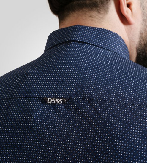 D555 Middlesbrough Long Sleeve AOP Micro Blue Shirt Navy - Košele - Košele 2XL-10XL