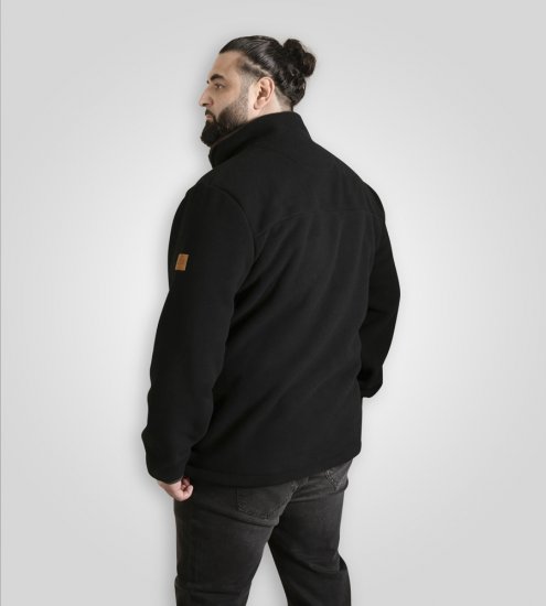 D555 Louth Micro Fleece Jacket with Sherpa Lining Black - Bundy - Bundy Nadmerné Veľkosti 2XL-8XL