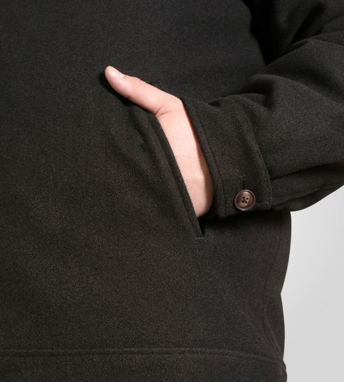 D555 Epsom Harrington Jacket with Zip Through Collared Melton Black - Bundy - Bundy Nadmerné Veľkosti 2XL-8XL