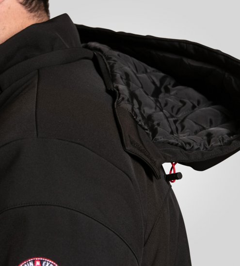 D555 Fretwell Padded Softshell Jacket with Detachable Hood Black - Bundy - Bundy Nadmerné Veľkosti 2XL-8XL