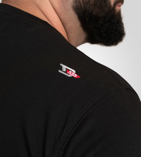 D555 Ginza Tokyo with Dragon Crew Neck T-shirt Black - Tričká - Nadrozmerné tričká - 2XL-14XL