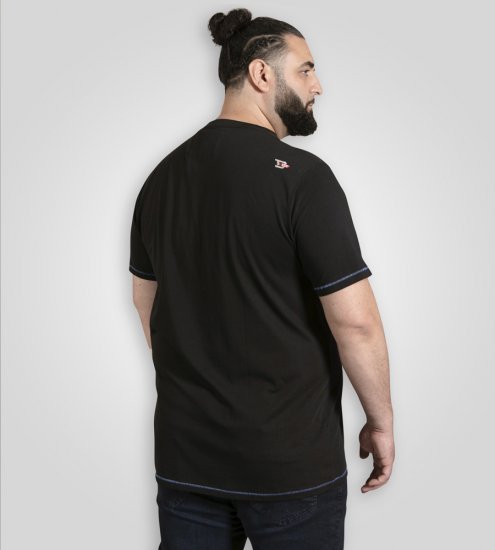 D555 Dewsbury Skeleton On Bike Crew Neck T-Shirt Black TALL SIZE - PÁNSKE OBLEČENIE MT-6XLT - Veľkosti pre VYSOKÝCH