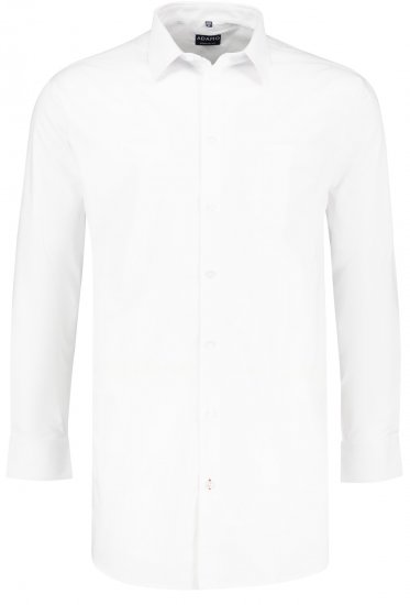 Adamo John Comfort Fit Long Sleeve shirt White - Košele - Košele 2XL-10XL