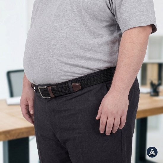 Adamo 180910 Elastický opasok Čierna - Opasky - Opasky W40-W70/2XL-8XL