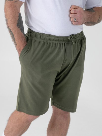 D555 Mitchell 1 Stretch Šortky s Elastickým Pásom Khaki - Tepláky & teplákové kraťasy - Tepláky & Teplákové kraťasy - 2XL-12XL