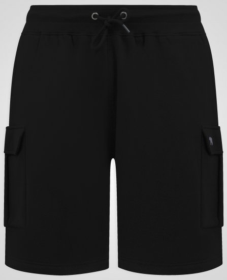 D555 Robinson 1 Fleece Cargo Šortky s Elastickým Pásom Čierna - Tepláky & teplákové kraťasy - Tepláky & Teplákové kraťasy - 2XL-12XL