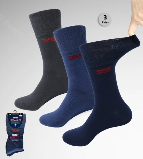 D555 Harold 2 Multi Color Pack of 3 Extra Wide Comfort Fit Socks - Spodná bielizeň - Spodné Prádlo 2XL-8XL