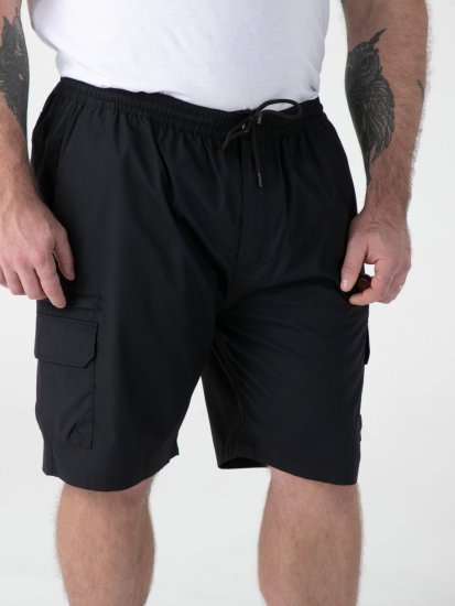 D555 Thomas Stretch Šortky s Elastickým Pásom Čierna - Šortky - Šortky W40-W60