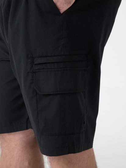 D555 Thomas Stretch Šortky s Elastickým Pásom Čierna - Šortky - Šortky W40-W60