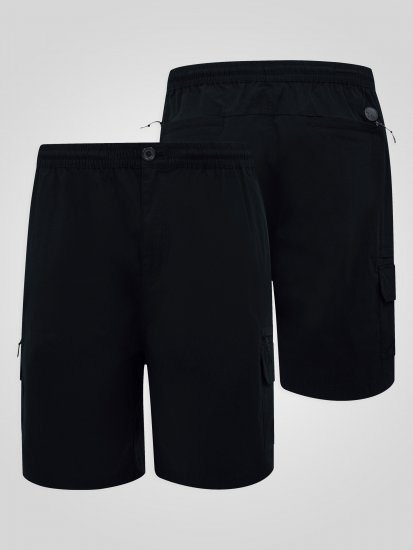 D555 Thomas Stretch Šortky s Elastickým Pásom Čierna - Šortky - Šortky W40-W60