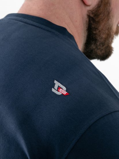 D555 Hockney Tričko s Potlačou Motocykla Tmavomodrá - Tričká - Nadrozmerné tričká - 2XL-14XL
