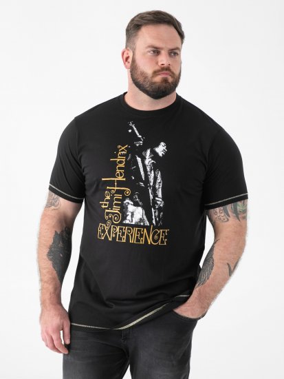 D555 Stokes Official Jimi Hendrix Experience Tričko s Potlačou - Tričká - Nadrozmerné tričká - 2XL-14XL