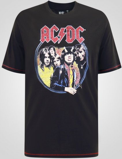 D555 Hugh Official ACDC Highway To Hell Tričko s Potlačou Čierna - Tričká - Nadrozmerné tričká - 2XL-14XL