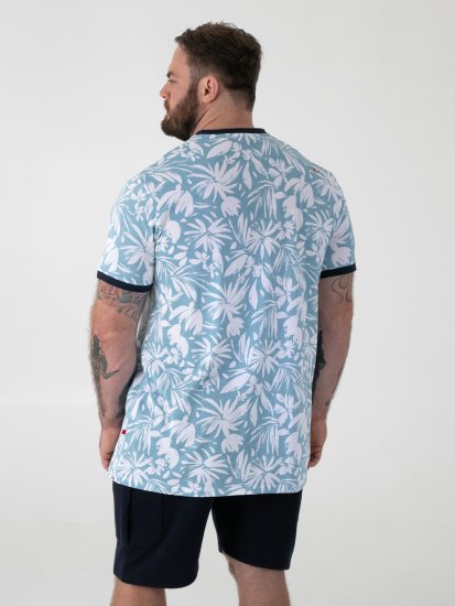 D555 Shoreham AO Tričko s Potlačou Venice Beach Modrá - Tričká - Nadrozmerné tričká - 2XL-14XL