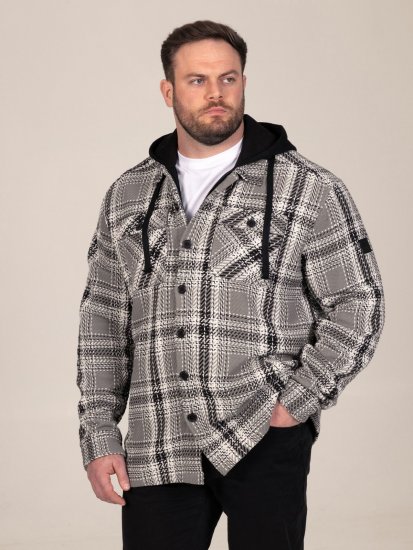 D555 Hayes Košeľová bunda Sivá - Košele - Košele 2XL-10XL