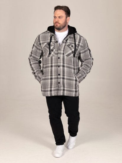 D555 Hayes Košeľová bunda Sivá - Košele - Košele 2XL-10XL