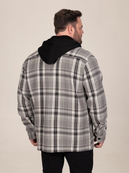 D555 Hayes Košeľová bunda Sivá - Košele - Košele 2XL-10XL