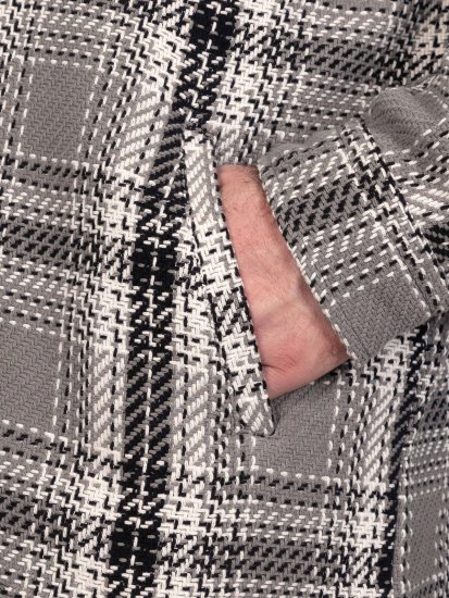 D555 Hayes Košeľová bunda Sivá - Košele - Košele 2XL-10XL