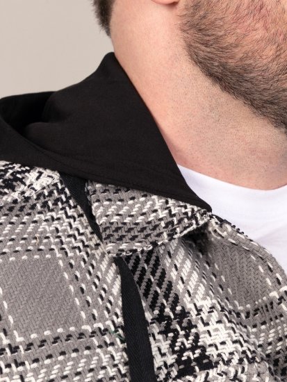 D555 Hayes Košeľová bunda Sivá - Košele - Košele 2XL-10XL