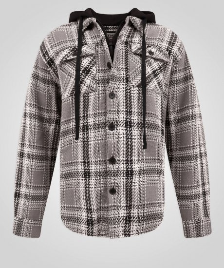 D555 Hayes Košeľová bunda Sivá - Košele - Košele 2XL-10XL