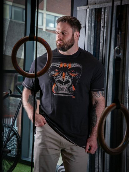 D555 Perkins Tričko s potlačou Čierna - Tričká - Nadrozmerné tričká - 2XL-14XL