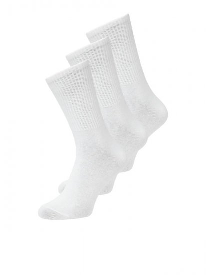 Jack & Jones Charles Tenisové ponožky Biela 3-pack - Spodná bielizeň - Spodné Prádlo 2XL-8XL