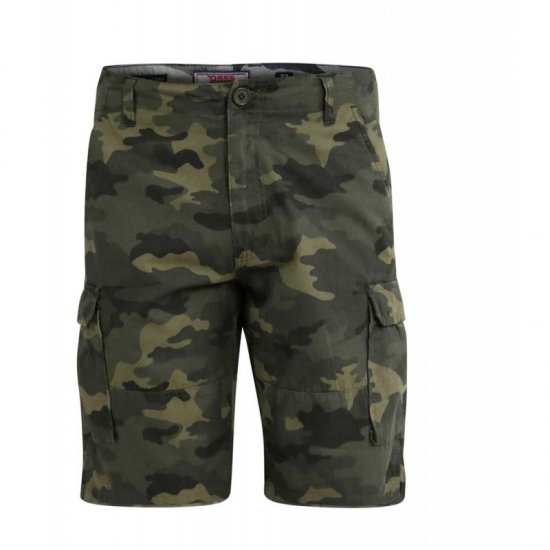 D555 Marty Camo Shorts Green - Šortky - Šortky W40-W60