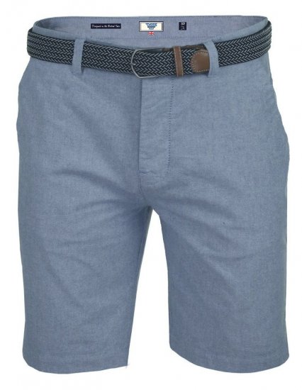 D555 Tiger Stretch Oxford Chino Shorts With Belt - Šortky - Šortky W40-W60