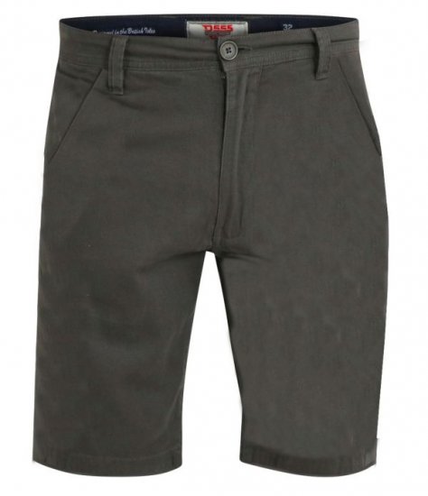 D555 Opala-2 Khaki Stretch Chino Shorts - Šortky - Šortky W40-W60