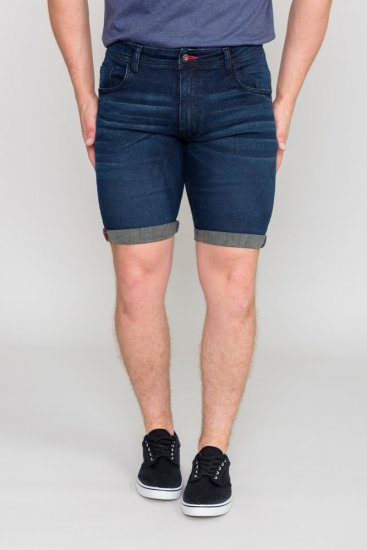 D555 BRENTWOOD Dark Blue Denim Shorts - Šortky - Šortky W40-W60