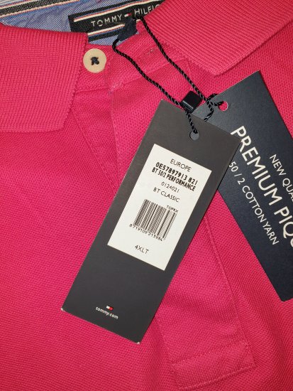 Tommy Hilfiger Classic Polo Dark Pink - Motleyho bláznivý aprílový výpredaj - 