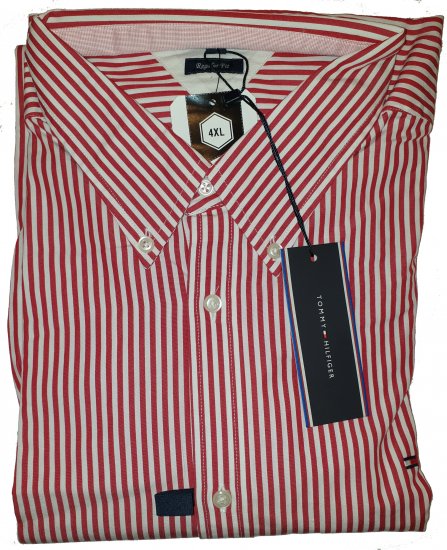 Tommy Hilfiger North Stripe Long Sleeve Shirt Red - Motleyho bláznivý aprílový výpredaj - 
