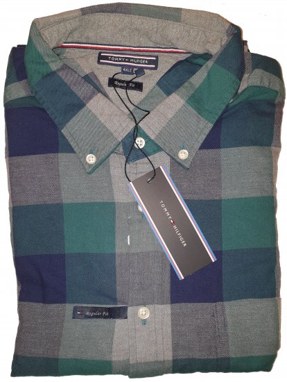 Tommy Hilfiger Gingham Flannel Shirt Green - Motleyho bláznivý aprílový výpredaj - 
