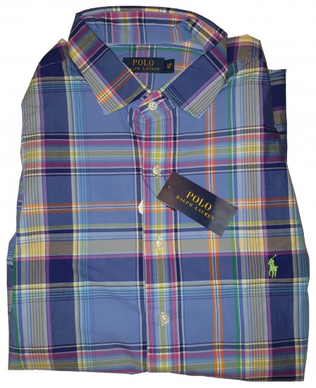 Polo Ralph Lauren Blue Check Shirt - Motleyho bláznivý aprílový výpredaj - 