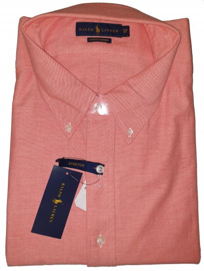 Ralph Lauren TC7E Long Sleeve Shirt Orange/White - Motleyho bláznivý aprílový výpredaj - 