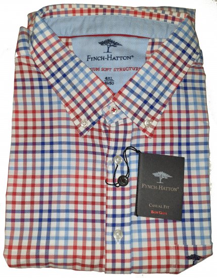 Fynch-Hatton 6022 Shirt Red - Motleyho bláznivý aprílový výpredaj - 
