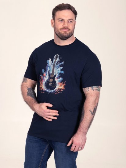 D555 Slater Tričko s potlačou Námornícka modrá - Tričká - Nadrozmerné tričká - 2XL-14XL