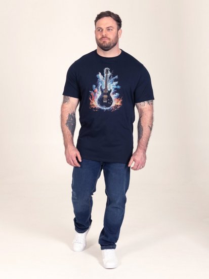 D555 Slater Tričko s potlačou Námornícka modrá - Tričká - Nadrozmerné tričká - 2XL-14XL