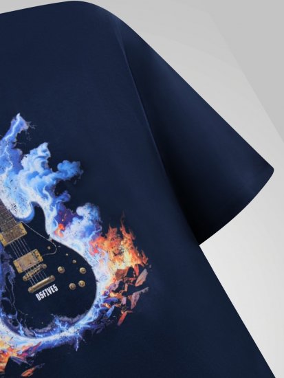 D555 Slater Tričko s potlačou Námornícka modrá - Tričká - Nadrozmerné tričká - 2XL-14XL