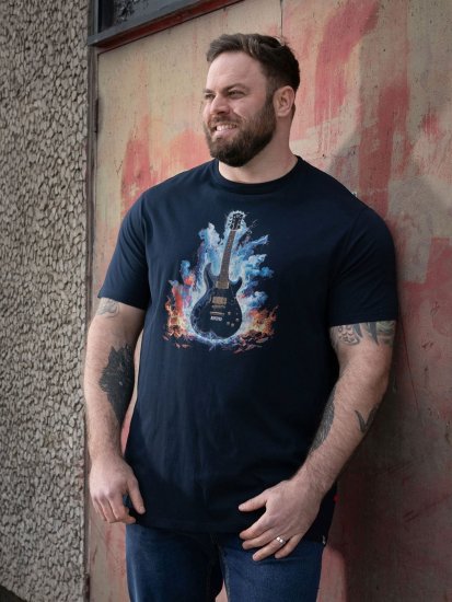 D555 Slater Tričko s potlačou Námornícka modrá - Tričká - Nadrozmerné tričká - 2XL-14XL
