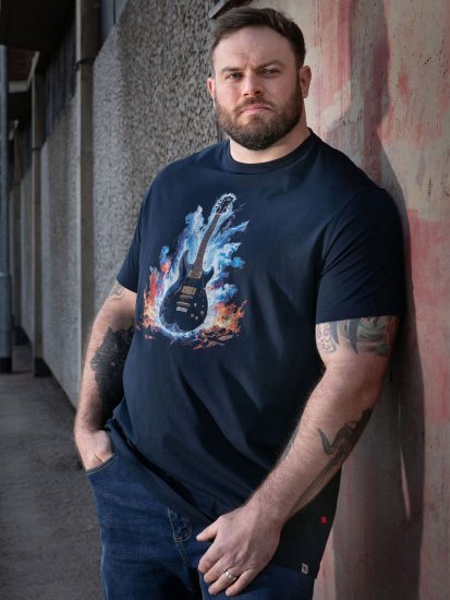 D555 Slater Tričko s potlačou Námornícka modrá - Tričká - Nadrozmerné tričká - 2XL-14XL