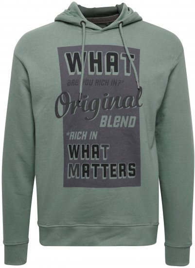 Blend Hoodie 4285 Duck Green - Mikiny & mikiny bez kapucne - Mikiny & Mikiny s Kapucňou 2XL-12XL