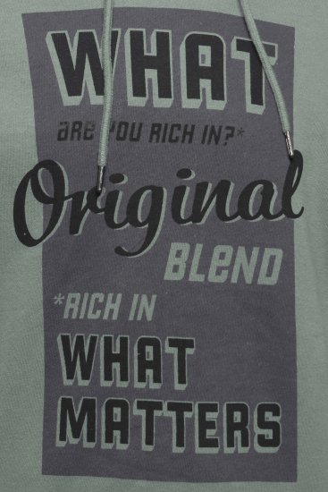 Blend Hoodie 4285 Duck Green - Mikiny & mikiny bez kapucne - Mikiny & Mikiny s Kapucňou 2XL-12XL