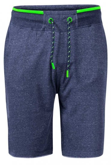 D555 Electra1 Ribbed Waist Fleece Shorts With Pockets Navy Marl - Tepláky & teplákové kraťasy - Tepláky & Teplákové kraťasy - 2XL-12XL