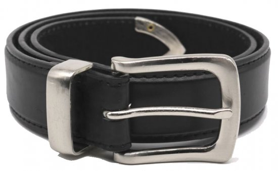 D555 Joeseph Leather Belt Black, 3,5cm - Opasky - Opasky W40-W70/2XL-8XL