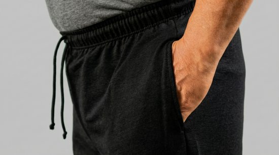 20 Nodi Grecale Stretch Fleece Cotton Sports Pants with Enzyme and Soft Touch Treatment Black - Tepláky & teplákové kraťasy - Tepláky & Teplákové kraťasy - 2XL-12XL