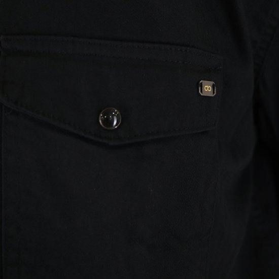 Double Outfitters GS-5126 Košeľa s patentmi Čierna - Košele - Košele 2XL-10XL