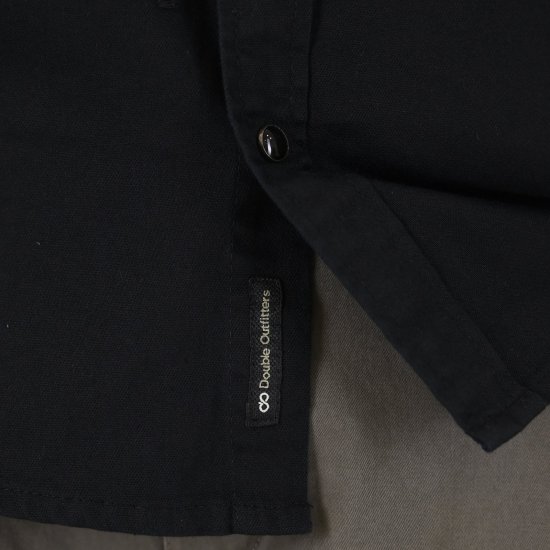 Double Outfitters GS-5126 Košeľa s patentmi Čierna - Košele - Košele 2XL-10XL