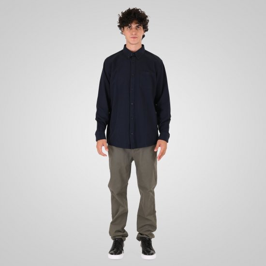 Double Outfitters GS-5225 Oxfordská košeľa Námornícka modrá - Košele - Košele 2XL-10XL